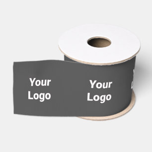 simple minimal add your text monogram name satin grosgrain ribbon