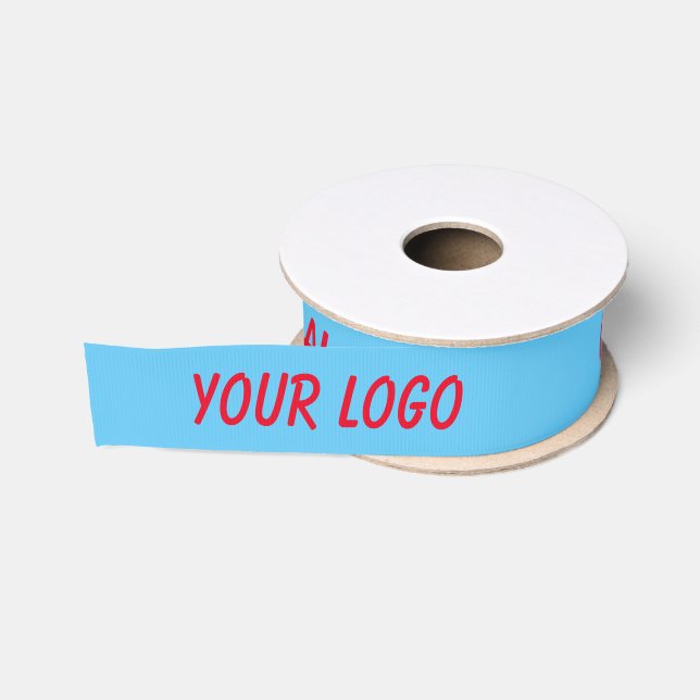 simple minimal add your text monogram name   satin grosgrain ribbon (Spool)