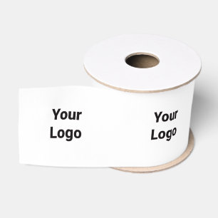 simple minimal add your text monogram name   satin grosgrain ribbon