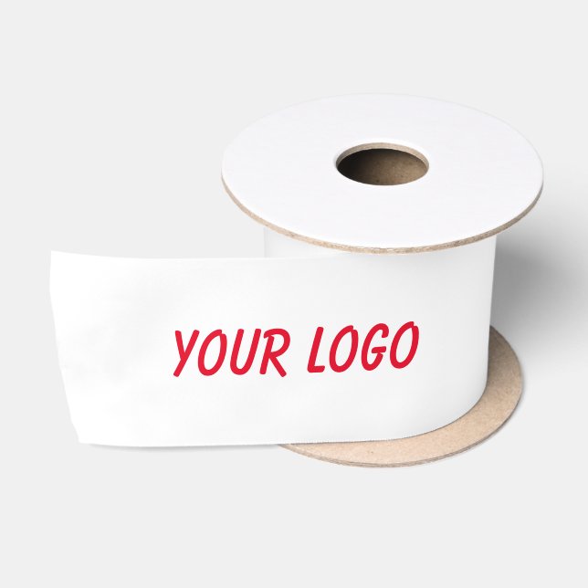 simple minimal add your text monogram name   satin ribbon (Spool)