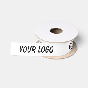 simple minimal add your text monogram name satin ribbon