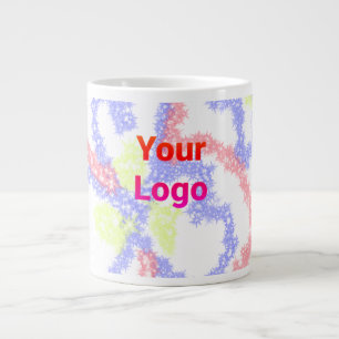 simple minimal add your text monogram photo    cof large coffee mug