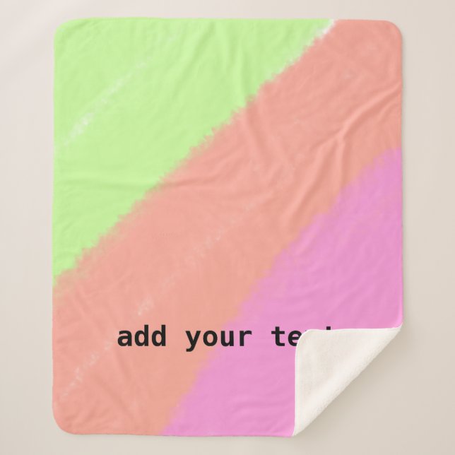 simple minimal add your text monogram photo   sher sherpa blanket (Front)