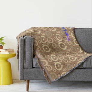 simple minimal add your text monogram photo thro throw blanket
