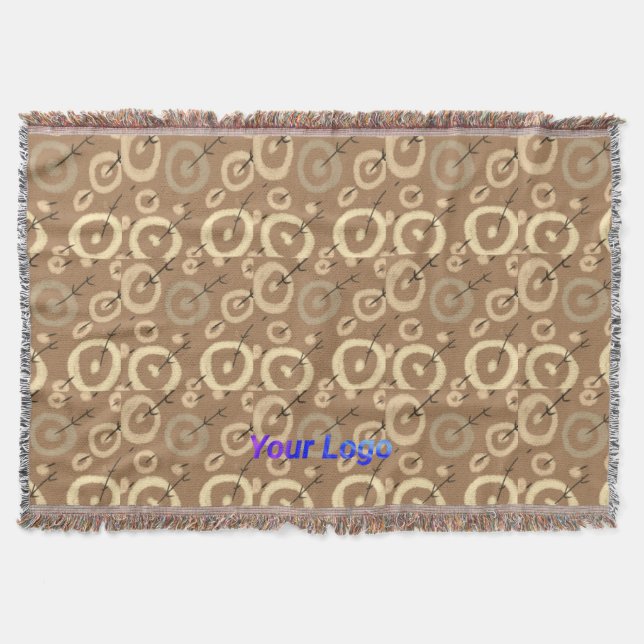 simple minimal add your text monogram photo   thro throw blanket (Front)