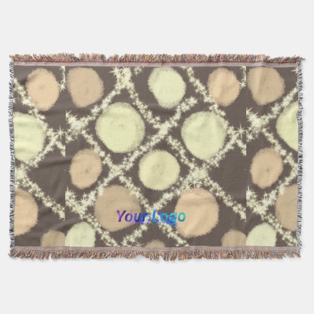 simple minimal add your text monogram photo   thro throw blanket (Front)