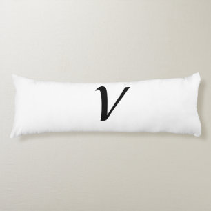 simple minimal add your text monogram photo throw body pillow