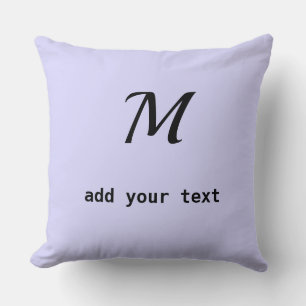 simple minimal add your text monogram photo throw pillow