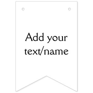 simple minimal add your text/name custom personali bunting flags