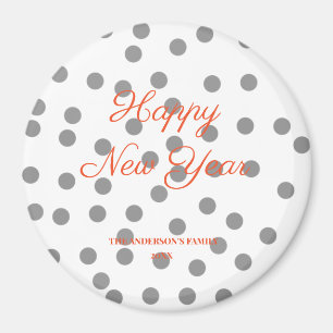 simple minimal add your text new year card magnet