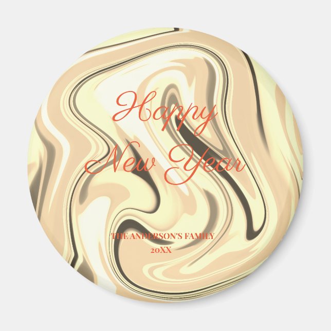 simple minimal add your text new year card magnet (Front)