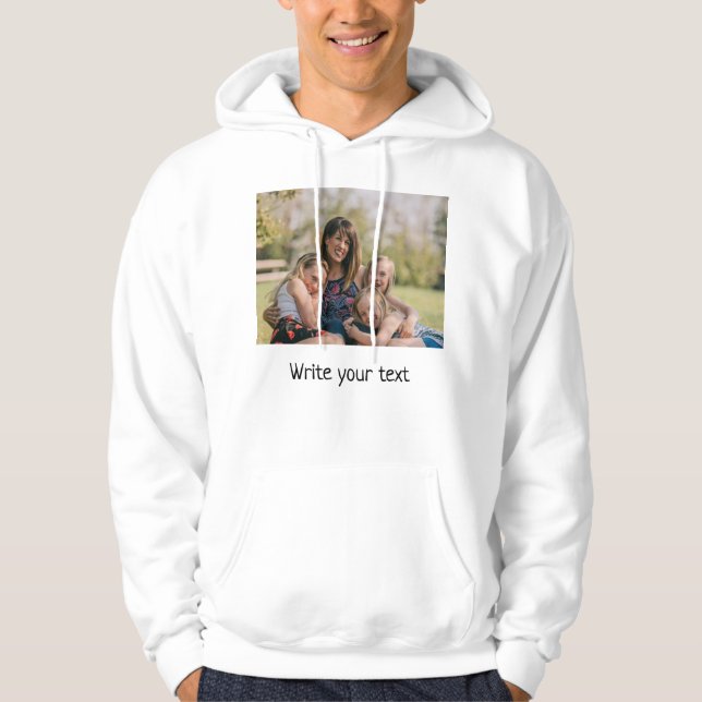 simple minimal add your text photo christmas  hood hoodie (Front)