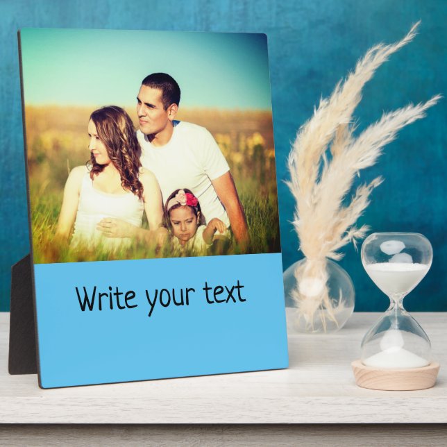 simple minimal add your text photo christmas     p plaque (Side)
