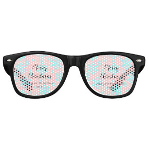 simple minimal add your text photo merry christmas retro sunglasses