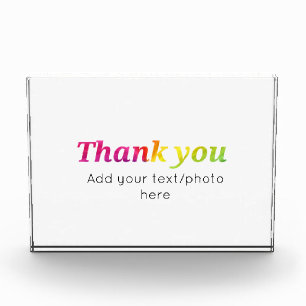 simple minimal add your text photo thank you water block