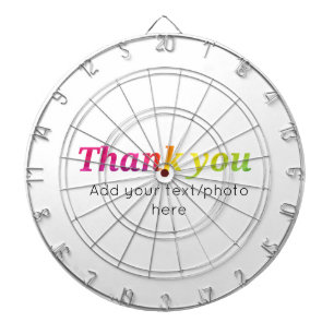 simple minimal add your text photo thank you water dartboard