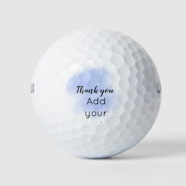 simple minimal add your text photo thank you water golf balls (Front)