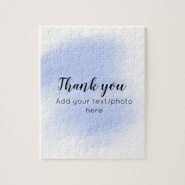 simple minimal add your text photo thank you water jigsaw puzzle (Vertical)