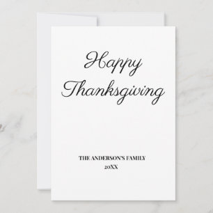 simple minimal add your text thanksgiving card