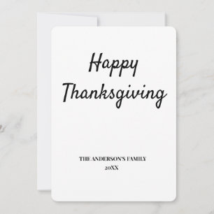 simple minimal add your text thanksgiving card