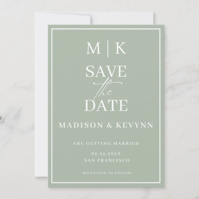 Simple Minimal and Chic | Wedding Save The Date Invitation (Front)