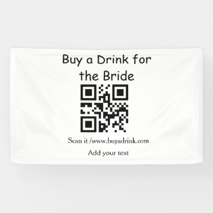 Simple minimal bachelorette buy a bride drink barc banner