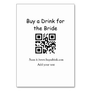Simple minimal bachelorette buy a bride drink barc table number