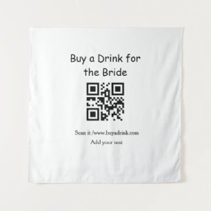 Simple minimal bachelorette buy a bride drink barc tapestry