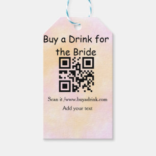 Simple minimal bachelorette buy a bride drink wate gift tags