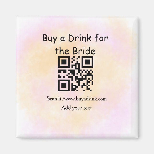 Simple minimal bachelorette buy a bride drink wate magnet (Front)