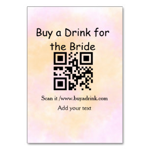 Simple minimal bachelorette buy a bride drink wate table number