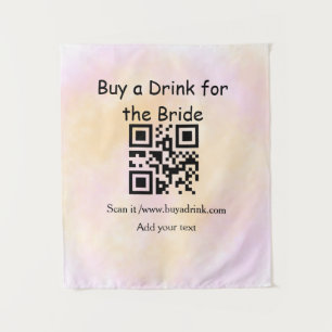 Simple minimal bachelorette buy a bride drink wate tapestry