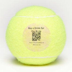 Simple minimal bachelorette buy a bride drink wate tennis balls