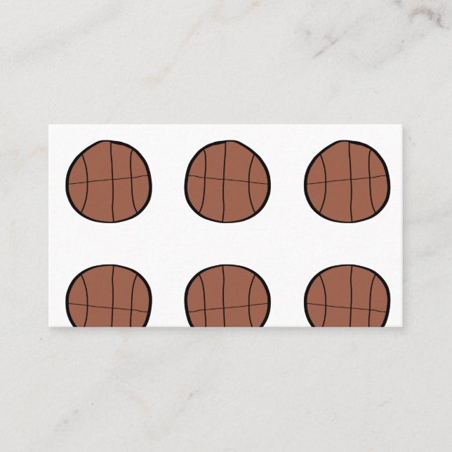 simple minimal basketball baseball bronn custom  business card (Front)