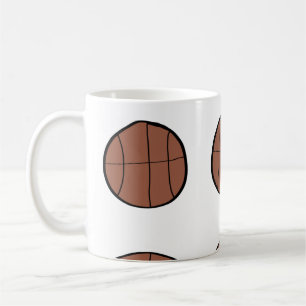 simple minimal basketball baseball bronn custom coffee mug