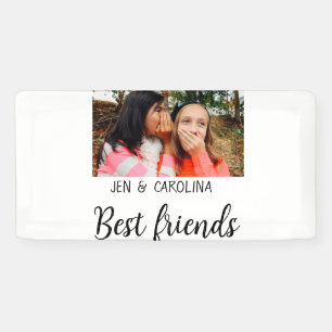 simple minimal best friends name add photo text le banner