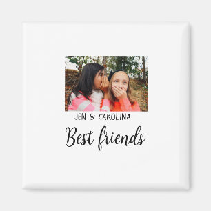 simple minimal best friends name add photo text le magnet