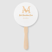 simple minimal best Grandma ever orange monogram