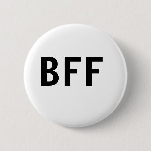 Simple minimal BFF best friends family custom name 2 Inch Round Button