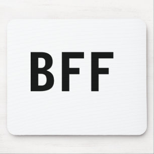Simple minimal BFF best friends family custom name Mouse Pad