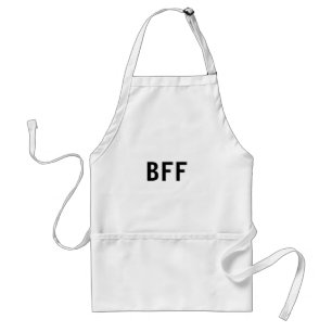 Simple minimal BFF best friends family custom name Standard Apron