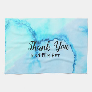 simple minimal black calligraphy thank you add nam kitchen towel