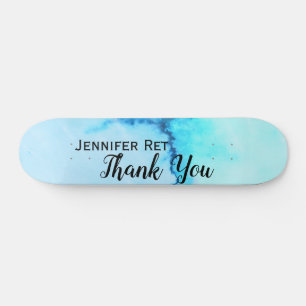 simple minimal black calligraphy thank you add nam skateboard