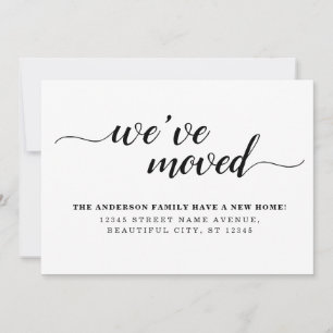 Simple Minimal Black We've Moved New Home Moving Announcement