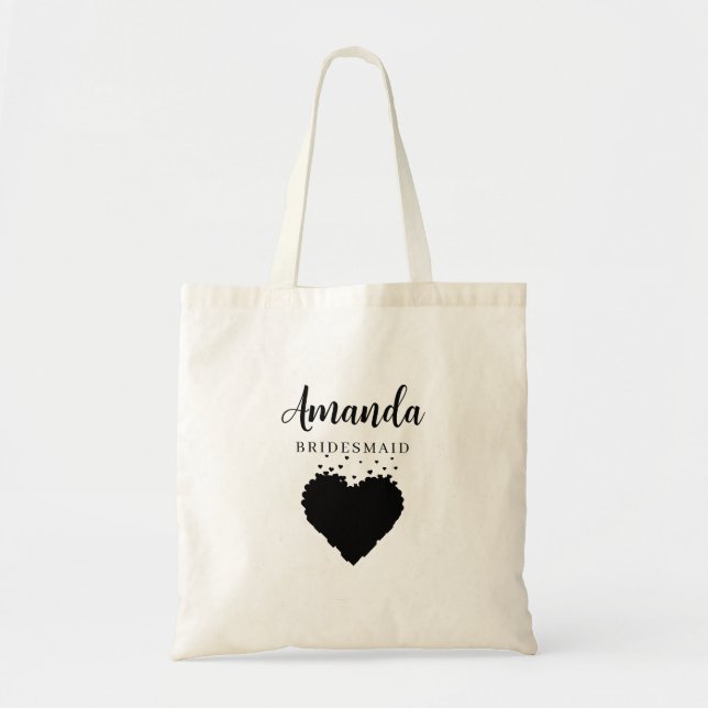 Simple Minimal Bridesmaid Tote Bag (Front)