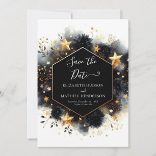 Simple Minimal Celestial Wedding Save The Date