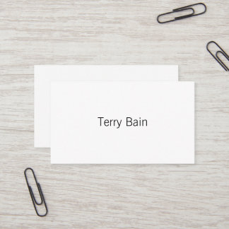Simple Minimal Centre Front and Back Business Card