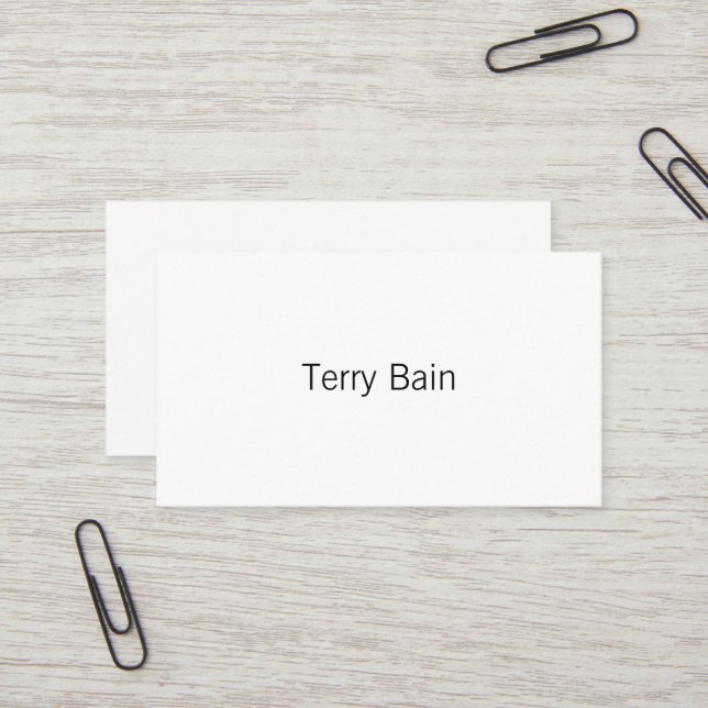 Simple Minimal Centre Front and Back Business Card (Front/Back In Situ)
