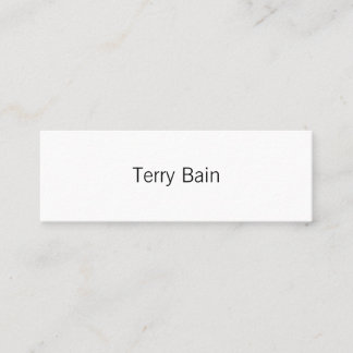 Simple Minimal Centre Front and Back Calling Card