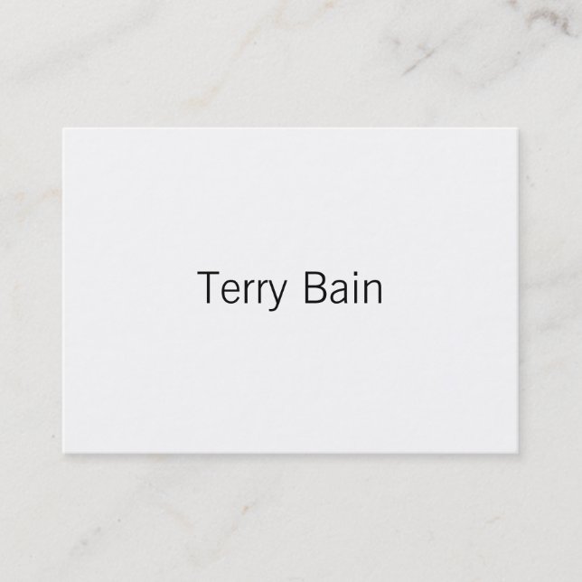 Simple Minimal Centre Front and Back Calling Card (Front)